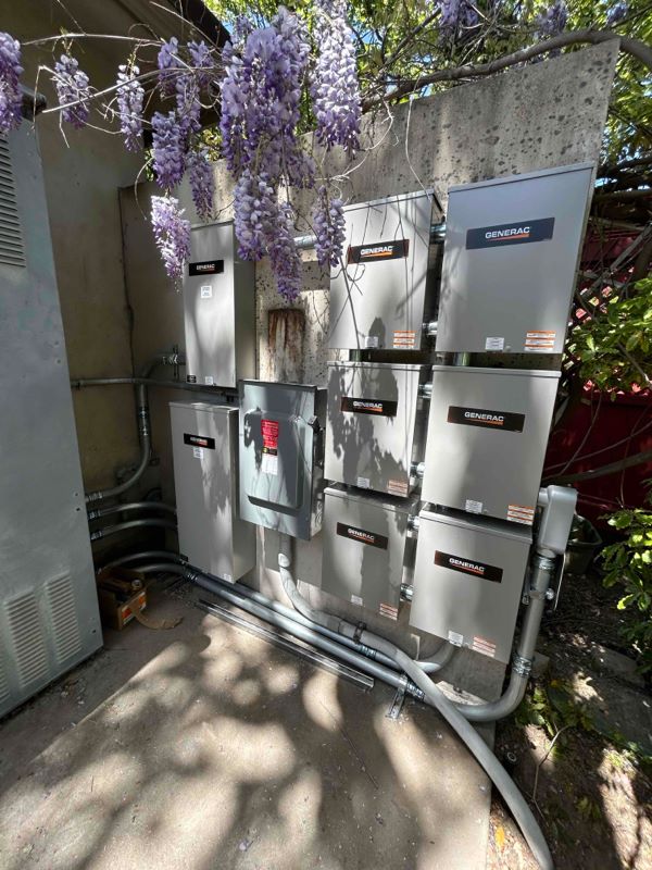 The generator that was installed at a residential clients house in Palo Alto, CA